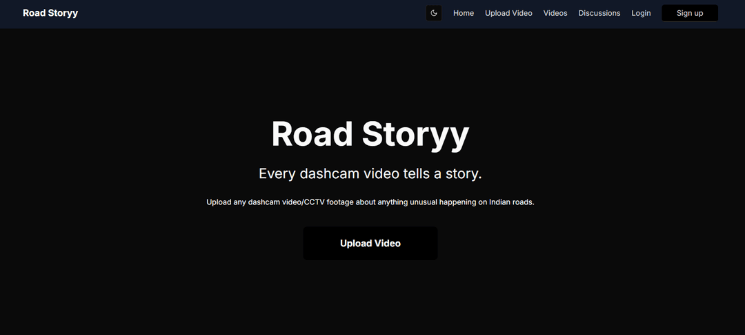 Road Storyy web platform